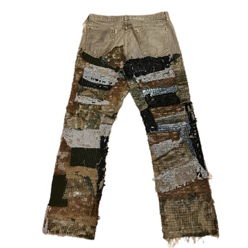 Heavily Distressed Boro Stitch Jeans