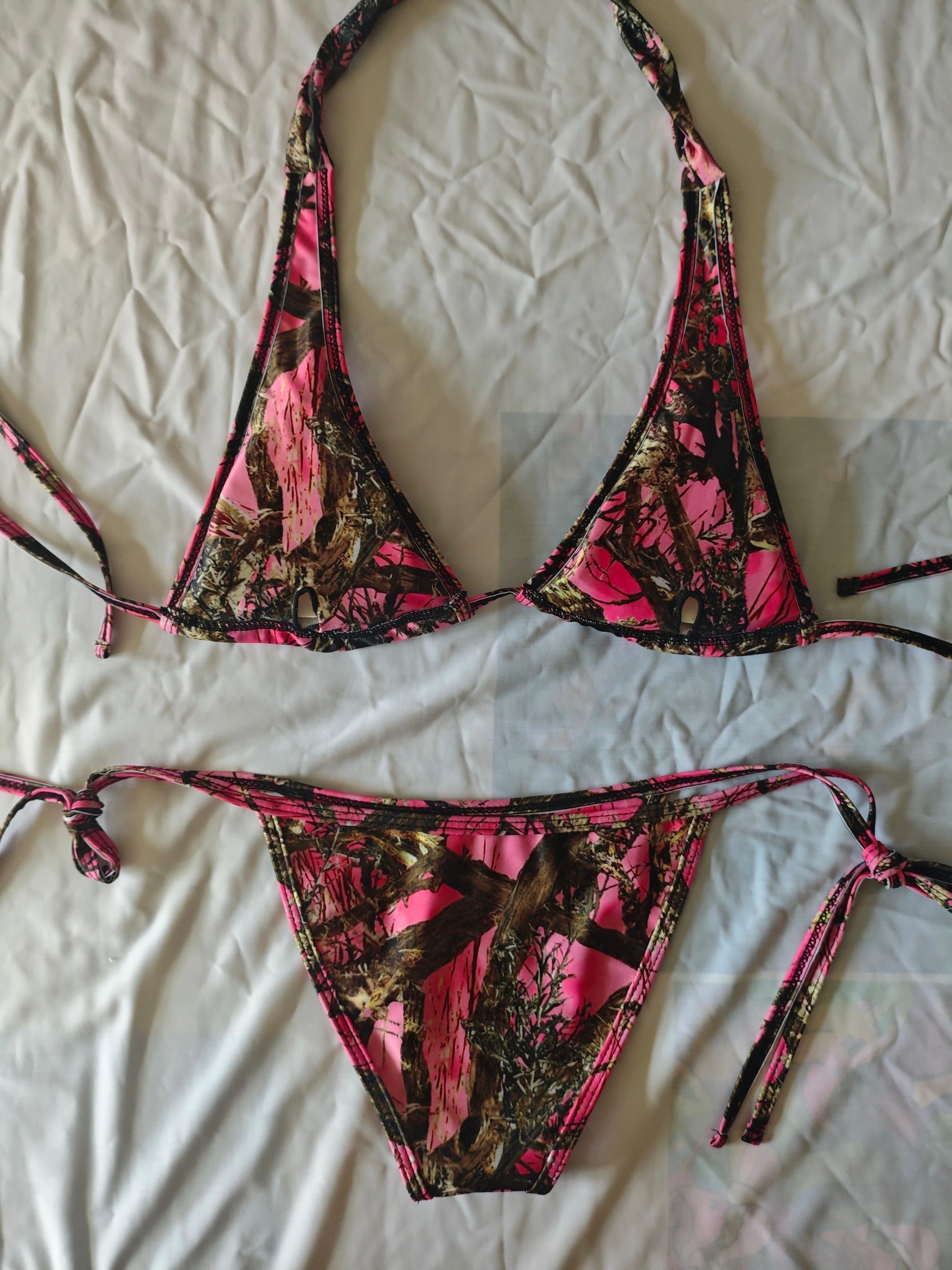 Pink camo bikini bottom