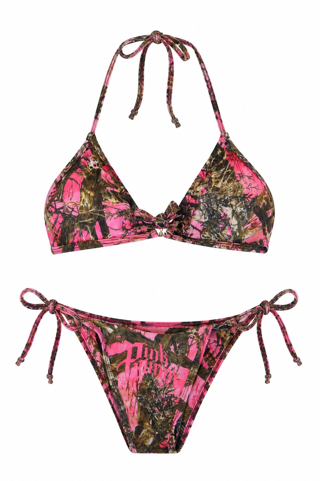 Pink Camo Bikini Top